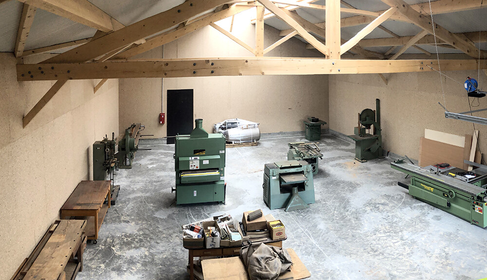 Plus de 200m2 exclusivement dédiés à l'atelier de production
